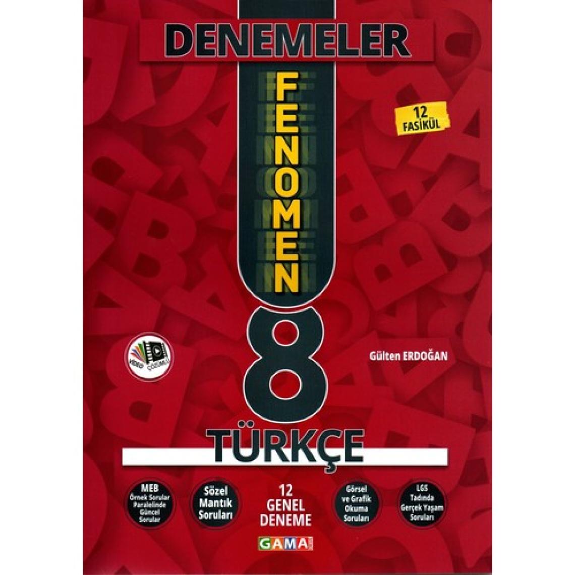 Gama Yayınları 8. Sınıf Fenomen Türkçe Yeni Nesil 12 Genel Deneme 2020