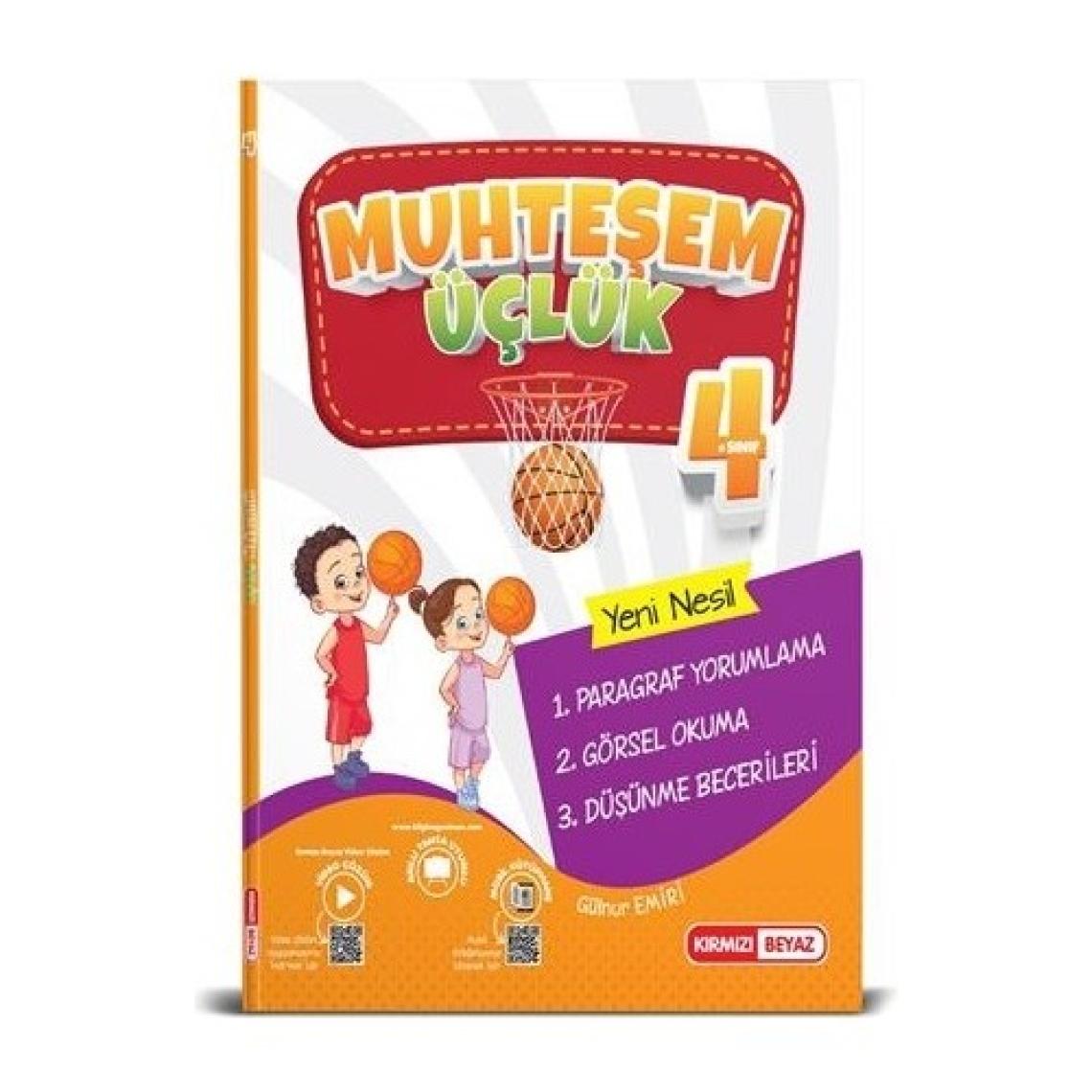 Kırmızı Beyaz Yayınlar 4.Sınıf Paragraf-Görsel Okuma-Düşünme Becerileri Muhteşem Üçlük