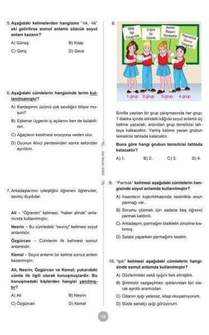 Esen Yayınları 8. Sınıf LGS Türkçe Soru Bankası