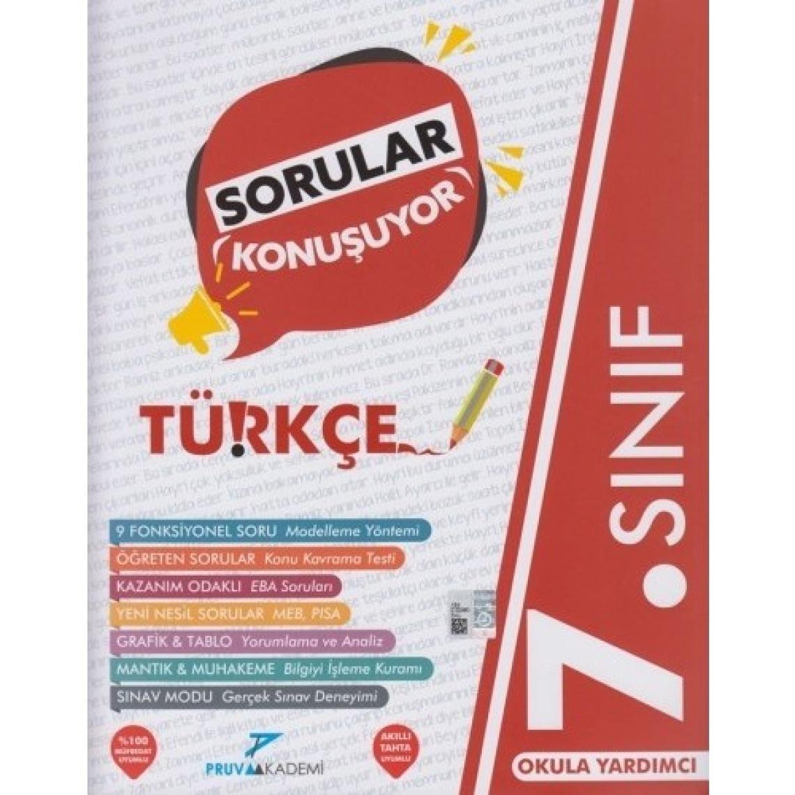 Pruva Akademi 7. Sınıf Türkçe Sorular Konuşuyor Soru Bankası