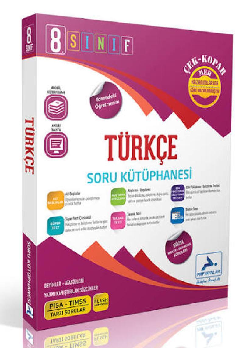 Paraf Yayınları 8. Sınıf Türkçe Soru Kütüphanesi 2019 Yeni Müfredat
