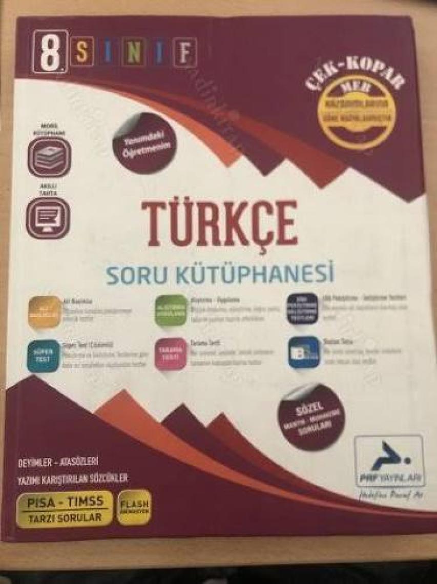 Paraf Yayınları 8. Sınıf Türkçe Soru Kütüphanesi 2019 Yeni Müfredat