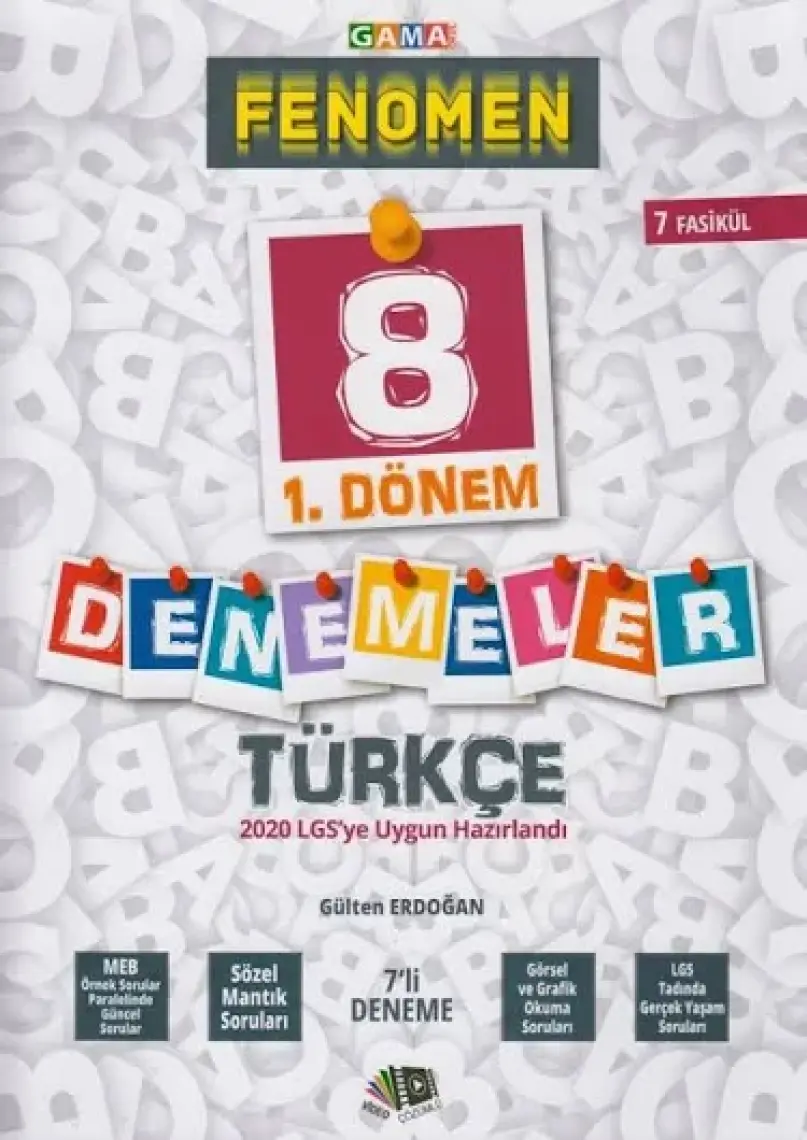 Gama Yayınları 8. Sınıf Fenomen Türkçe Yeni Nesil 12 Genel Deneme 2020