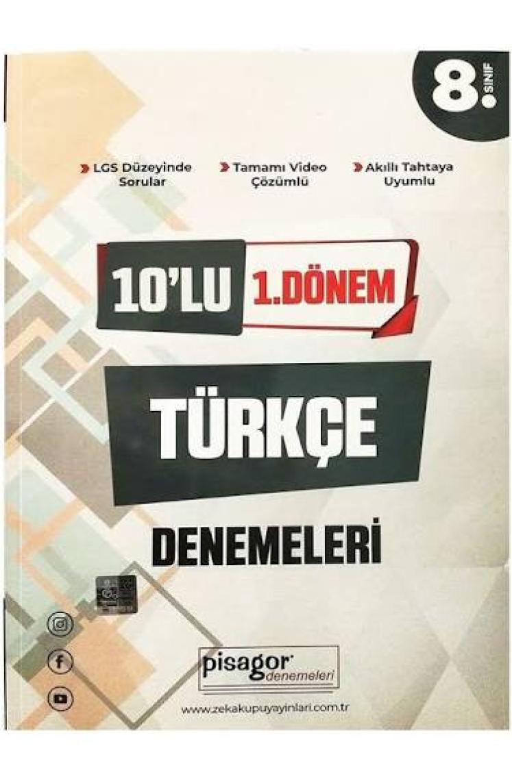 Zeka Küpü Yayınları 8.sınıf Türkçe 1.dönem 10LU Denemeleri