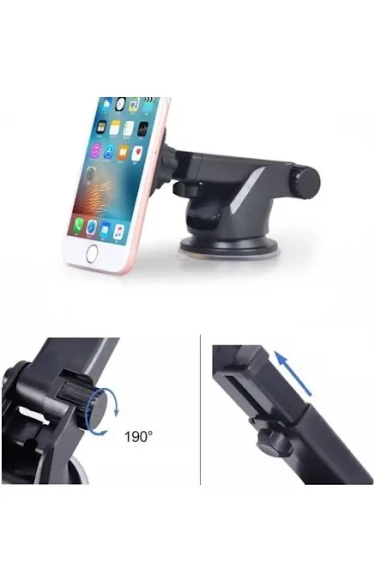 Asfal Araç Içi Vantuzlu Manyetik Mıknatıslı Telefon Tutucu Tutacağı Uzayabilen Car Holder