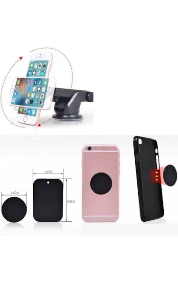 Asfal Araç Içi Vantuzlu Manyetik Mıknatıslı Telefon Tutucu Tutacağı Uzayabilen Car Holder