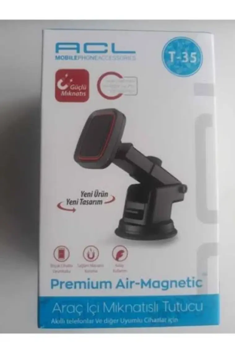 Acl T-35 Premium Air-Magnetic™️ Araç Içi Mıknatıslı Telefon Tutucu