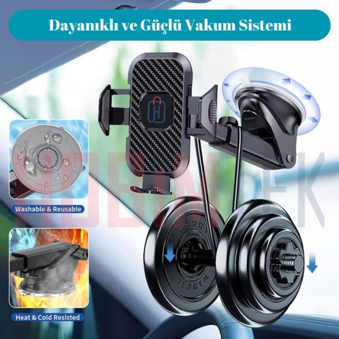 Hb-01 Otomatik Klipsli Araba Telefon Tutucu Ayarlanabilir Cam Ve Torpido Için Yüksek Kalite Tutucu