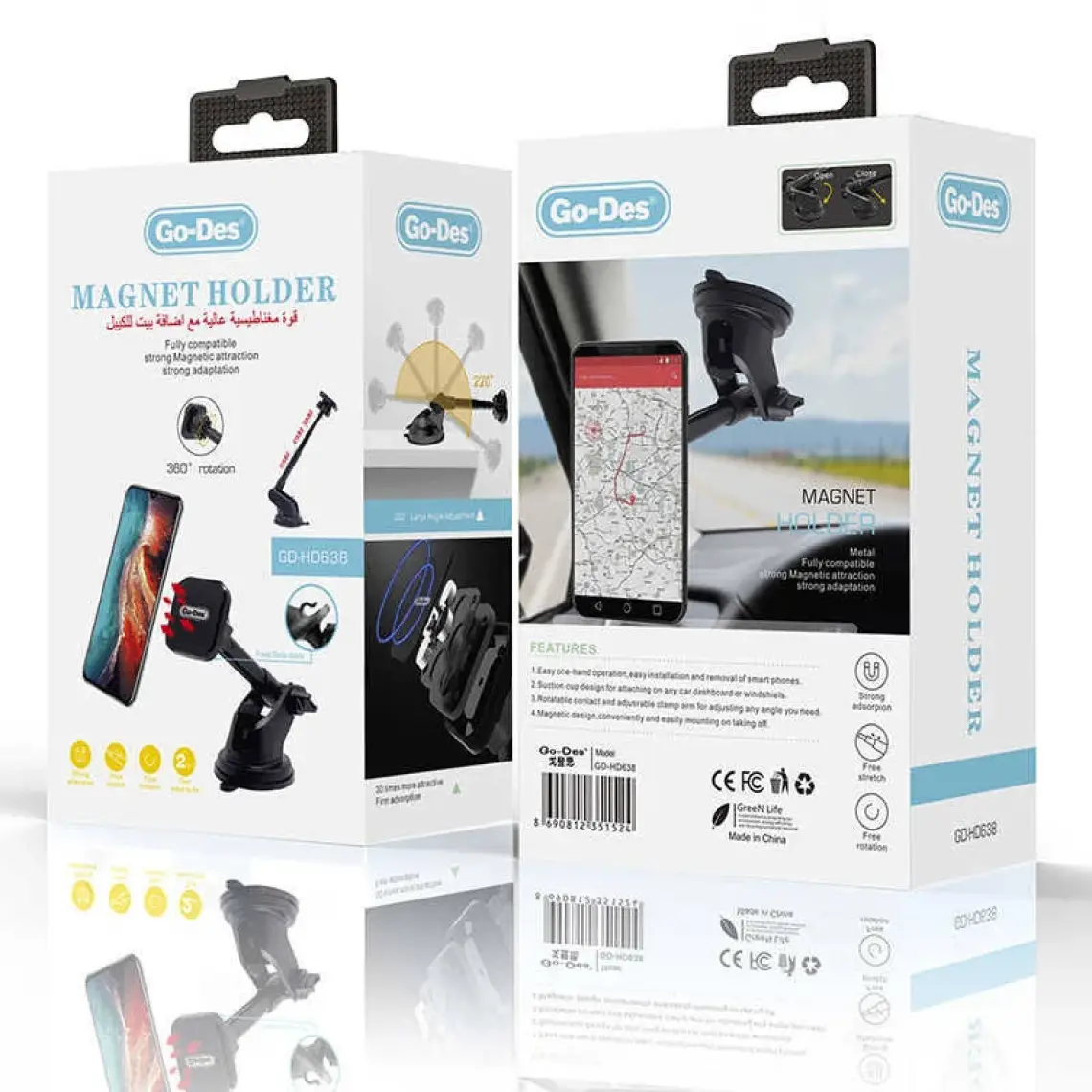 Go-Des GD-HD638 Magnetik Araç Telefon Tutucu