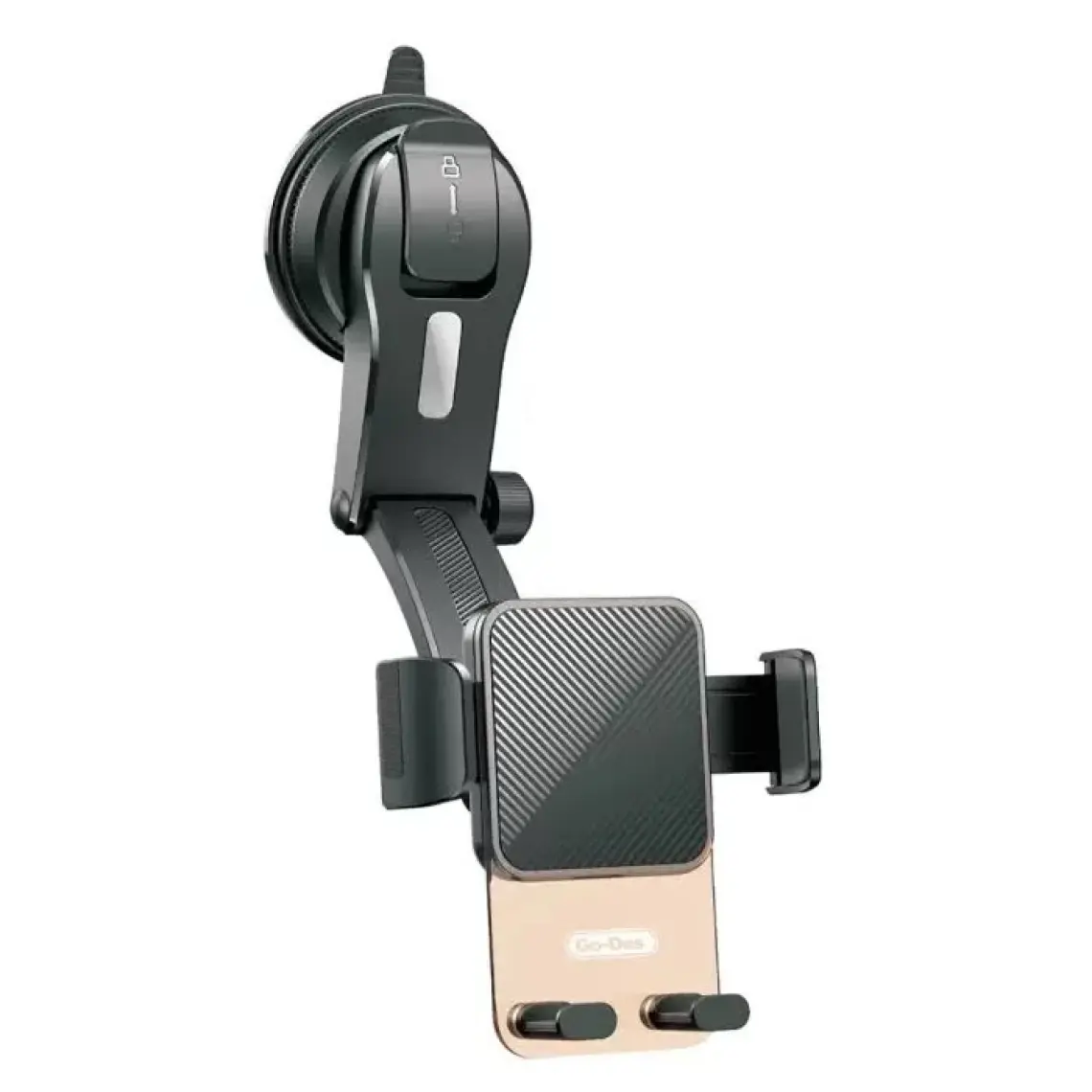 Go-Des GD-HD328 360 Derece Dönebilen Vakumlu Tasarım Araç Içi Telefon Tutucu Siyah