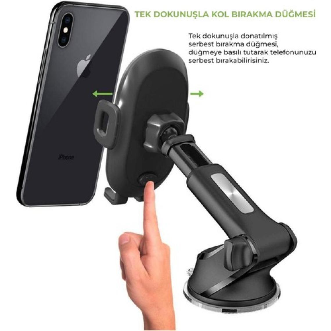 Omars Vantuzlu Uzayabilen Havalandırma Torpido ve Cam Için Araç Içi Telefon Tutucu