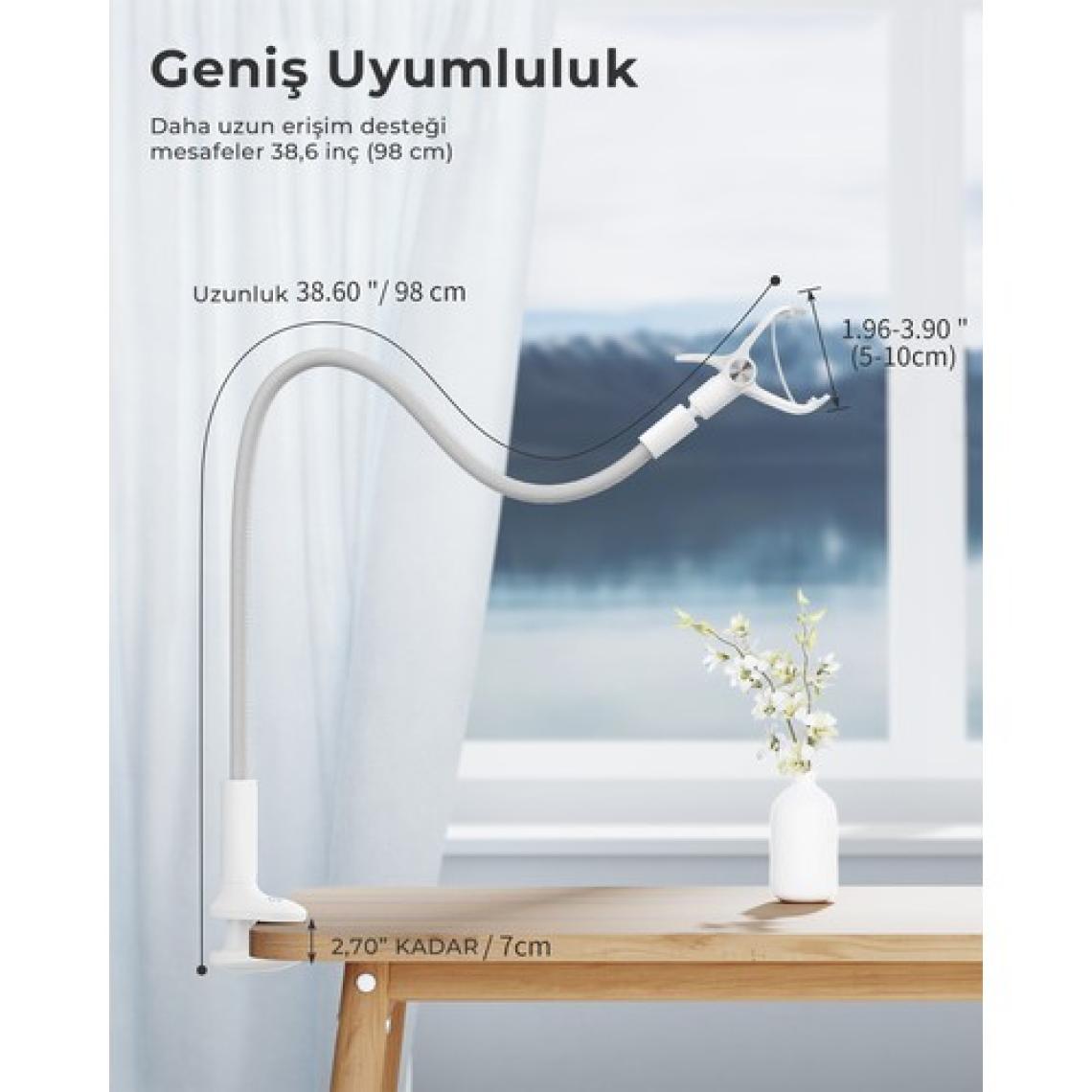 Bix Saıjı Ivy-95 Akrobat Esnek Telefon Tutucu Uzunluğu 38.6” Esnek Deri Kol Cep Telefonu Montaj Standı