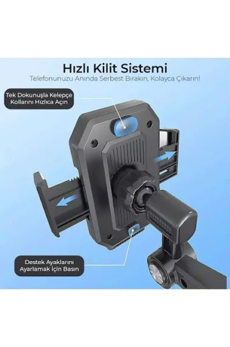 Kingma  360° Dönebilen Vakumlu Torpido ve Cam Için Araç Içi Telefon Tutucu