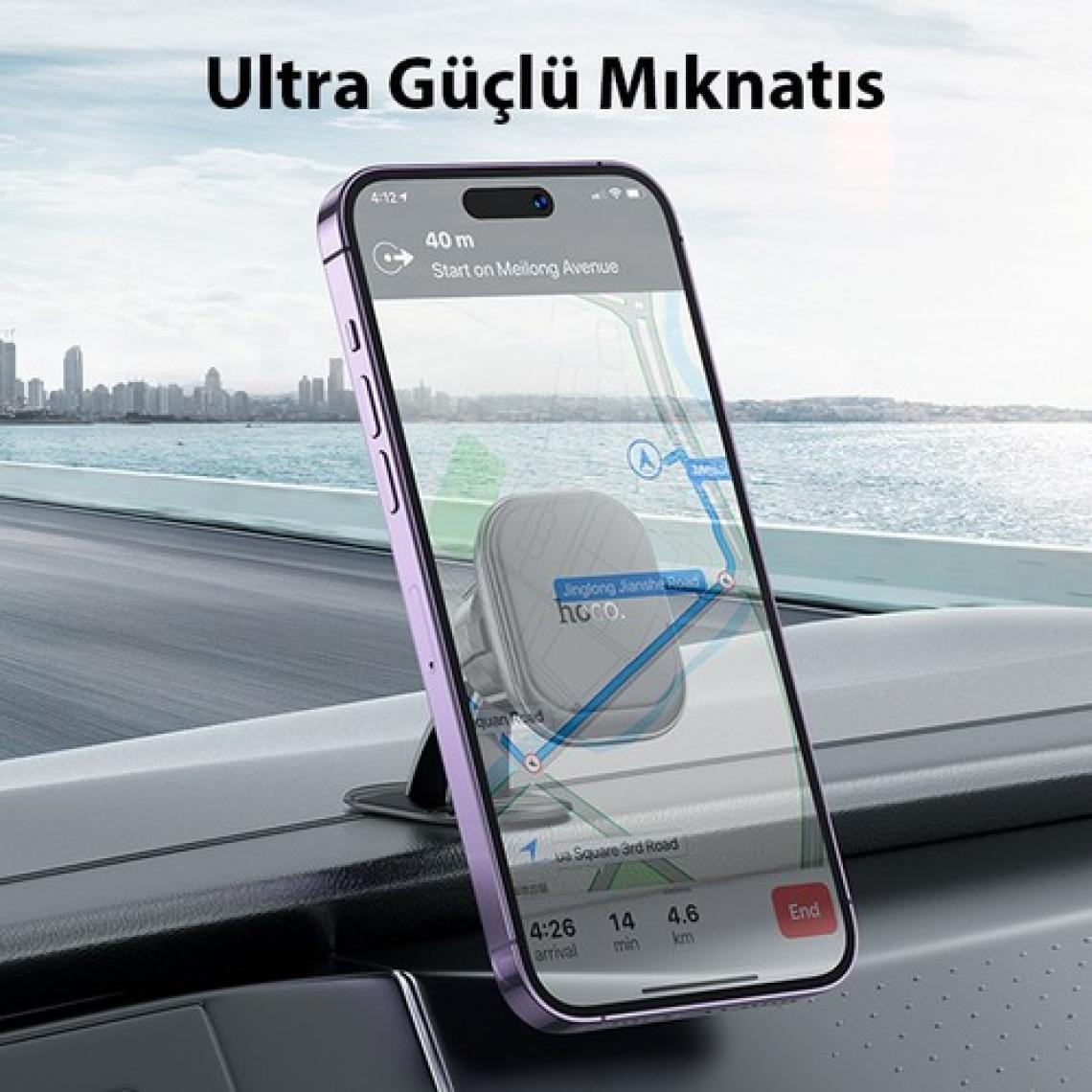 Hoco H30 360° Dönebilen Torpido Üstü Araç İçi Magsafe Manyetik Araç İçi Telefon Tutucu