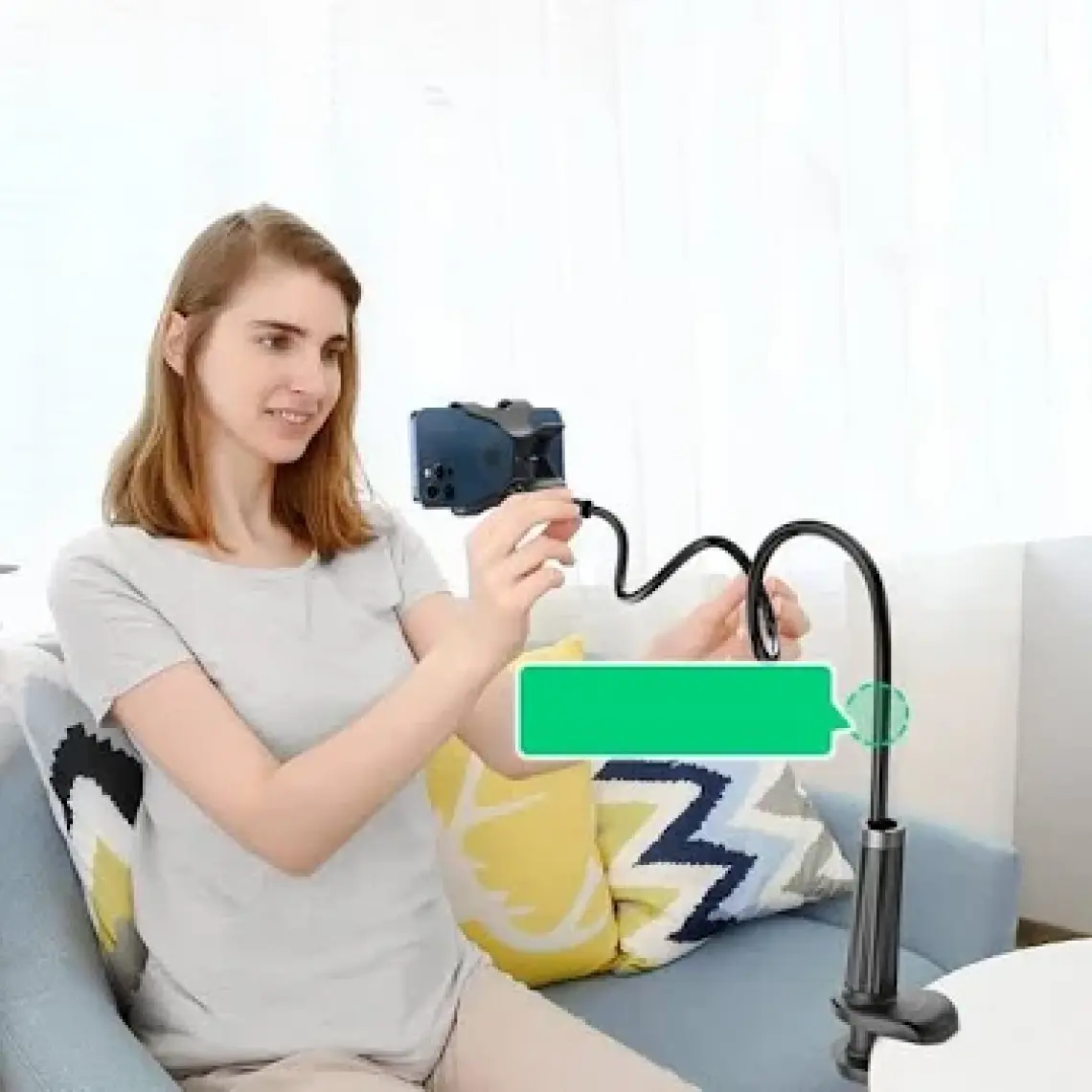Ugreen Flexible Esnek Yatak Masa Telefon Tutucu Beyaz 90CM