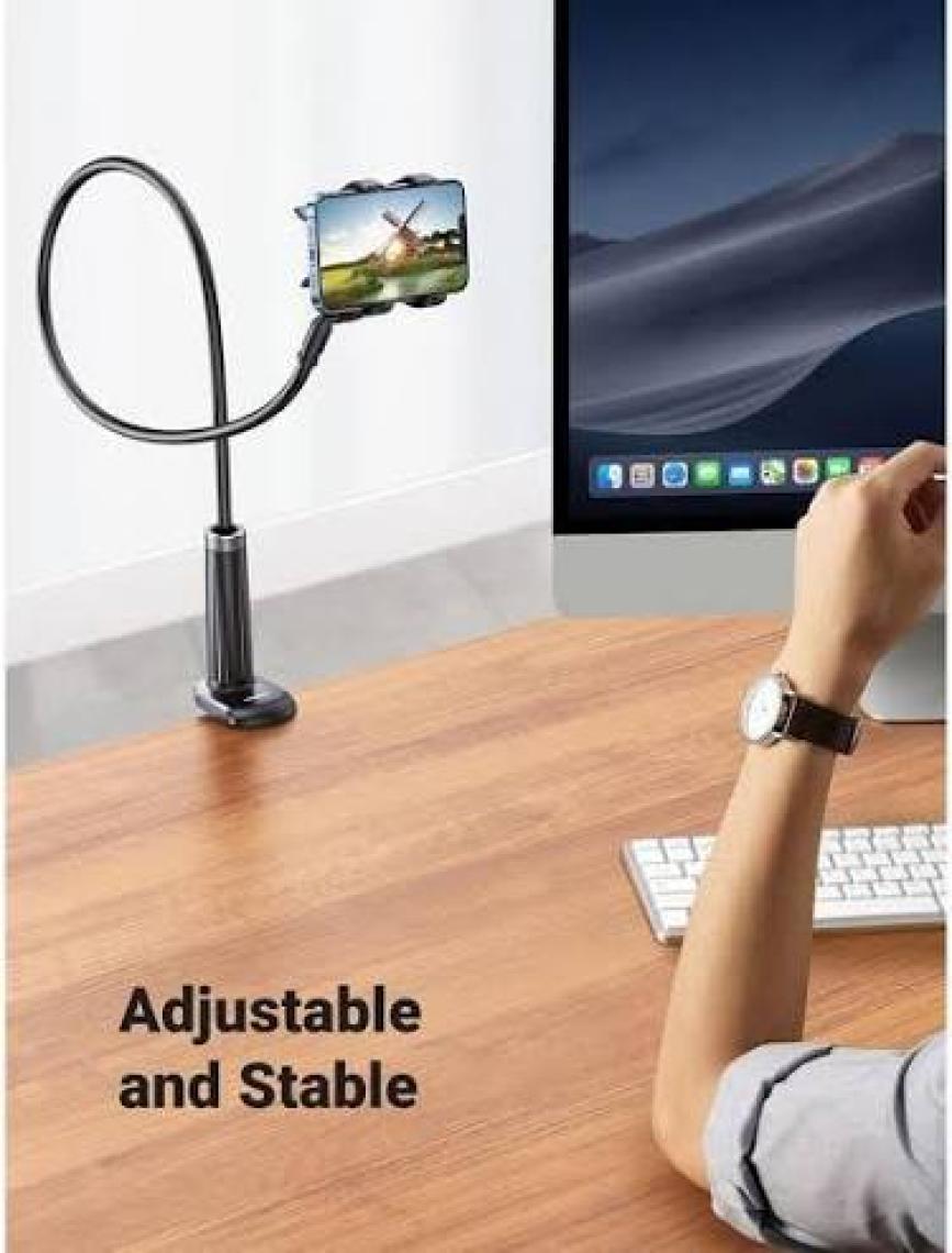 Ugreen Flexible Esnek Yatak Masa Telefon Tutucu, Siyah - 80906