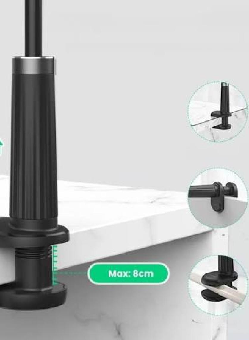 Ugreen Flexible Esnek Yatak Masa Telefon Tutucu, Siyah - 80906
