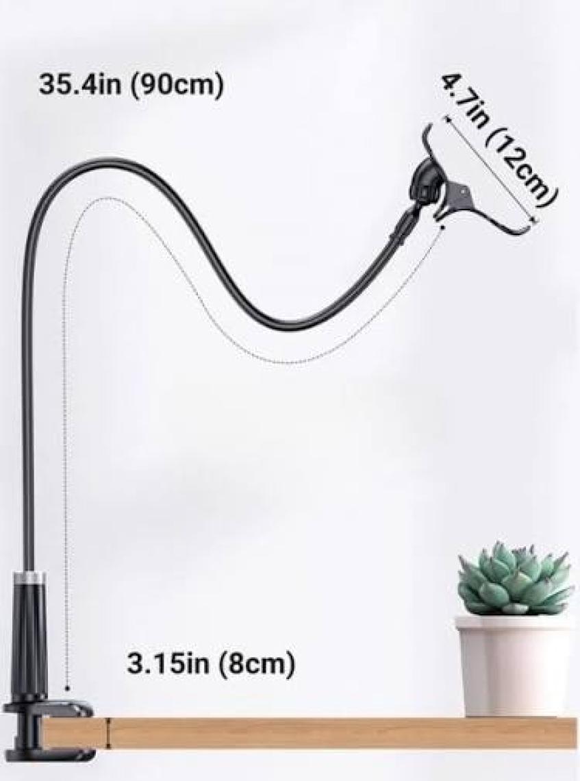 Ugreen Flexible Esnek Yatak Masa Telefon Tutucu, Siyah - 80906