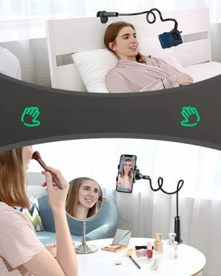 Ugreen Flexible Esnek Yatak Masa Telefon Tutucu, Siyah - 80906