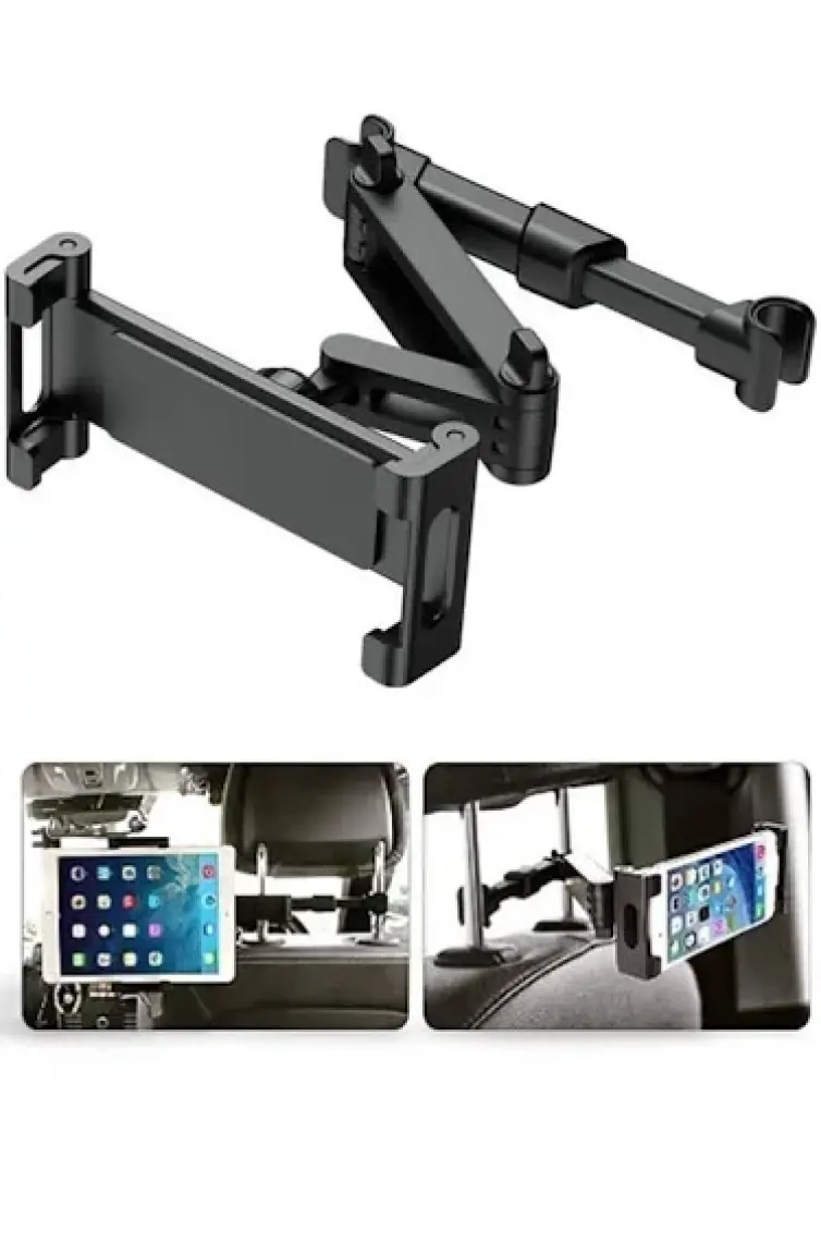 Cosmostech Araç Koltuk Arkası Tablet Telefon Tutucu 360 ° Dönen Uzayan Ayarlanabilir Stand