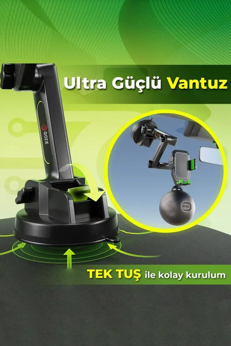 Qozie Tır/otobüs/kamyon Büyük Araç Uzayabilir Telefon Tutucu