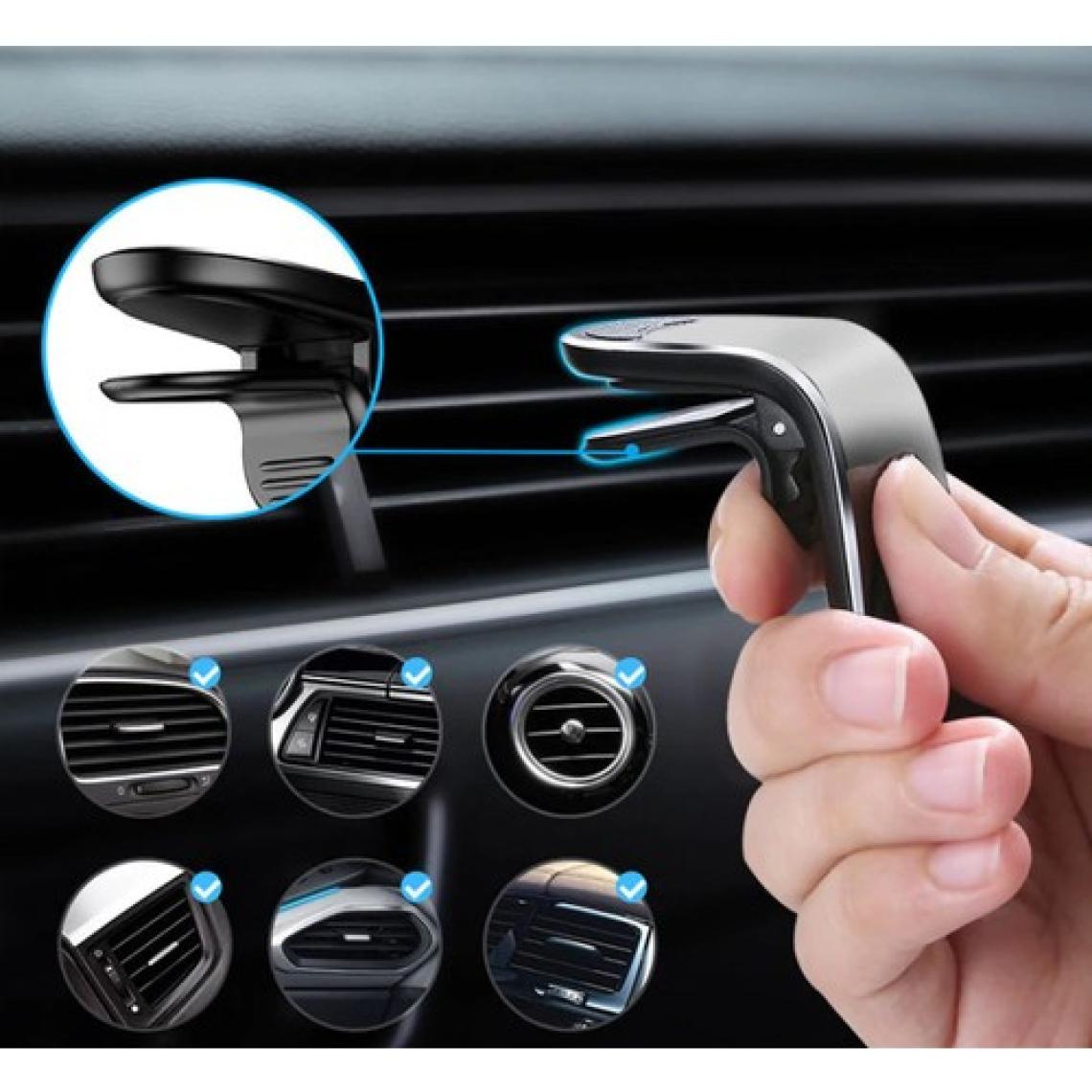 Ecoform Oto Araç Içi Manyetik Mıknatıslı Mandallı Klima Telefon Tutucu Gri