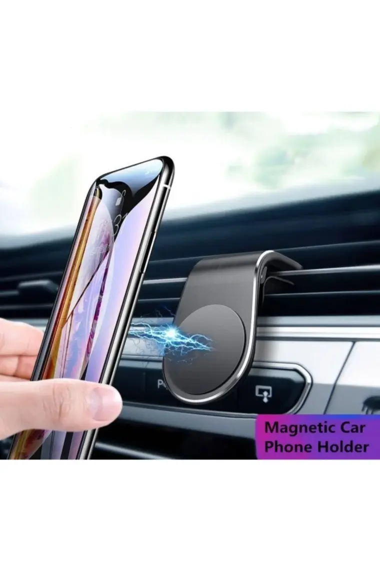 Ecoform Oto Araç Içi Manyetik Mıknatıslı Mandallı Klima Telefon Tutucu Siyah