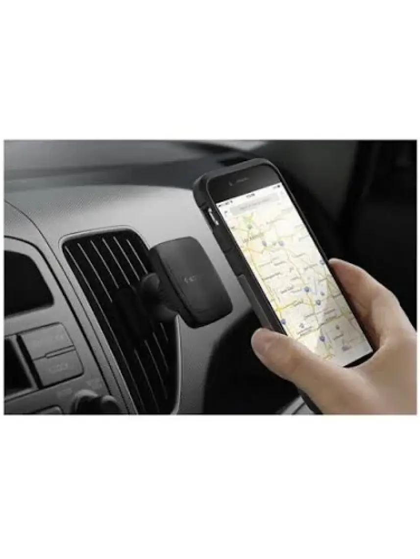 Spigen Air Vent Manyetik Araç içi Telefon Tutucu + 2 Adet Manyetik Plaka (Tüm Cihazlarla Uyumlu Araç Tutacağı) Kuel H12 - 000CD20115