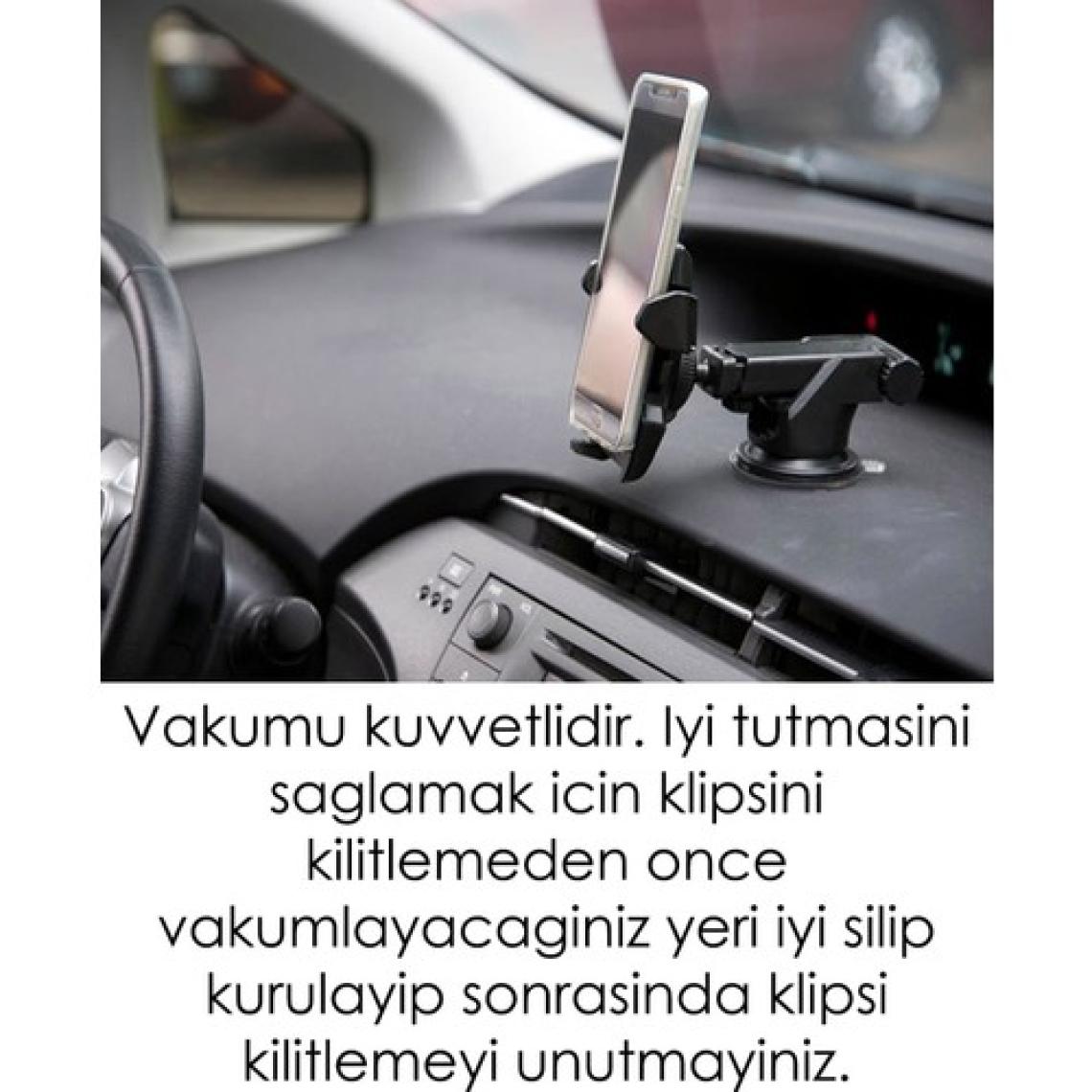 Batcell Araba Araç İçi Uzayan Ayarlanabilir Vantuzlu Telefon Tutucu Cam ve Torpido İçin
