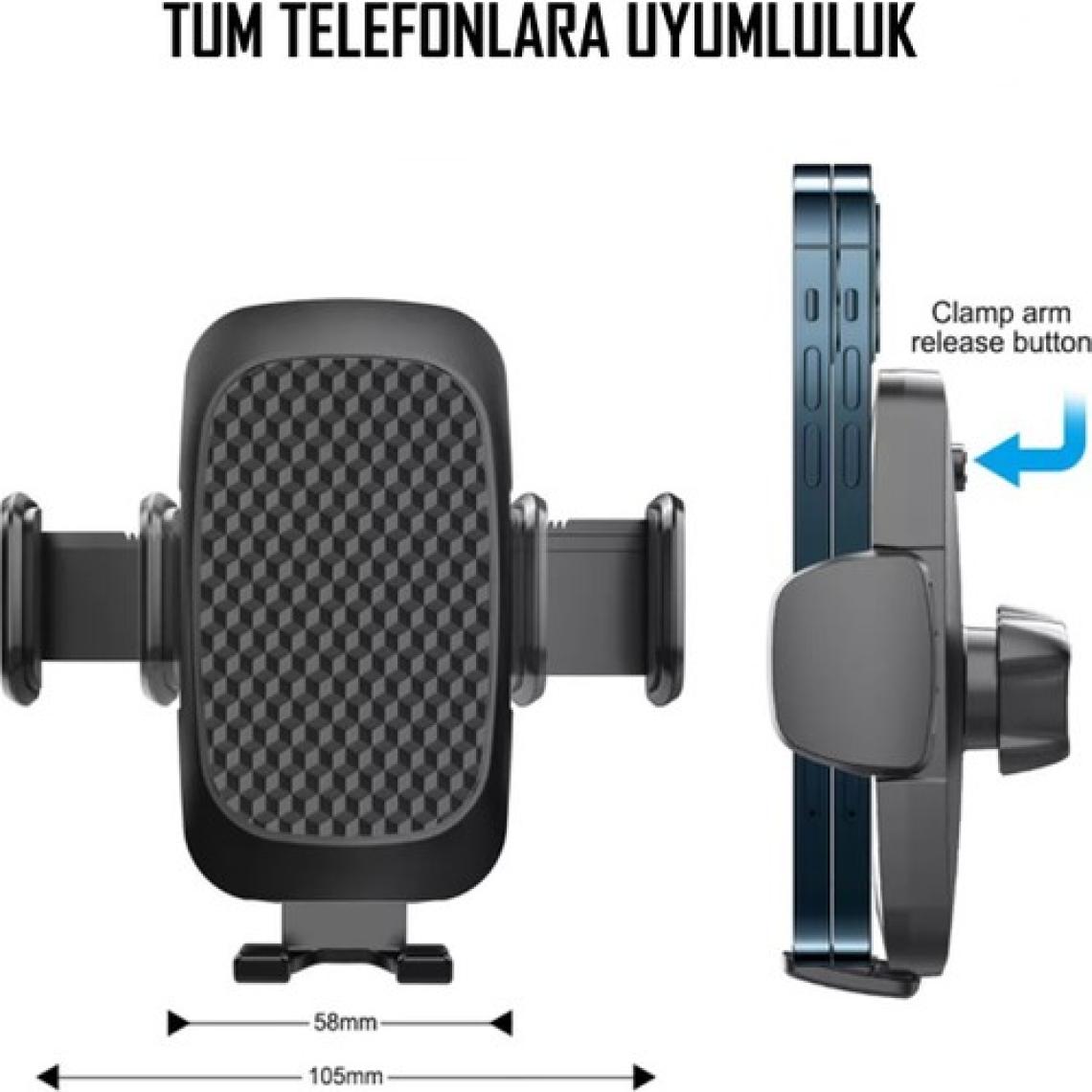 Batcell Araba Araç İçi Uzayan Ayarlanabilir Vantuzlu Telefon Tutucu Cam ve Torpido İçin