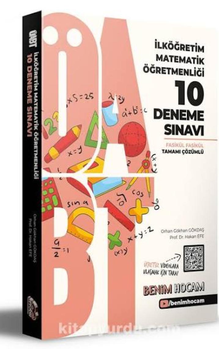 Benim Hocam Yayınları 2021 ÖABT Ilköğretim Matematik Öğretmenliği Tamamı Çözümlü 10 Fasikül Deneme Sınavı