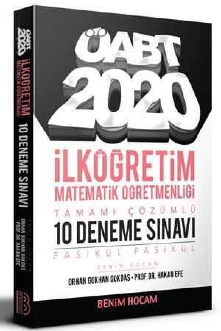 Benim Hocam Yayınları 2021 ÖABT Ilköğretim Matematik Öğretmenliği Tamamı Çözümlü 10 Fasikül Deneme Sınavı