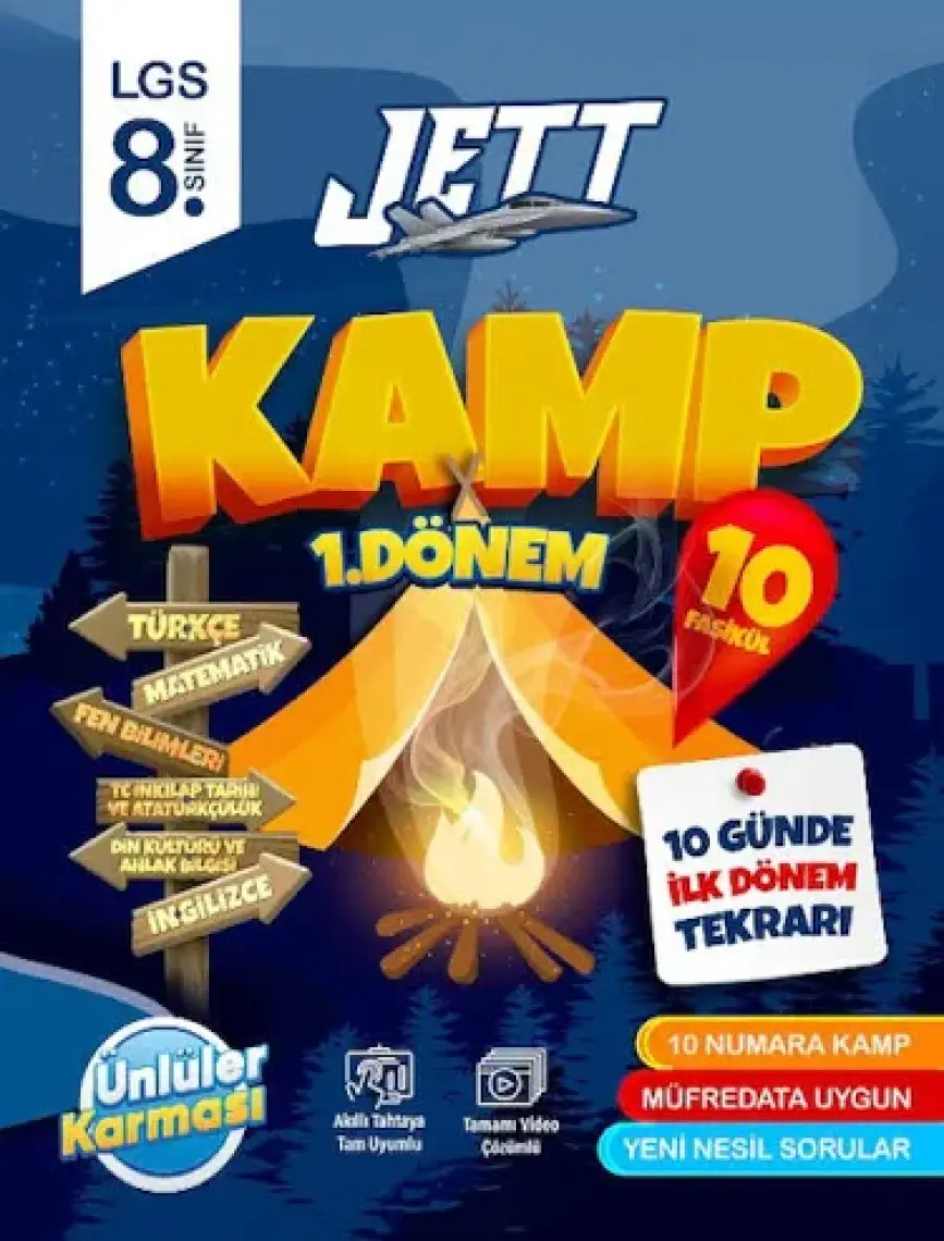 Ünlüler Karması 8. Sınıf LGS 1. Dönem Türkçe 10'lu Deneme - 8. Sınıf 1. Dönem Jett Kamp