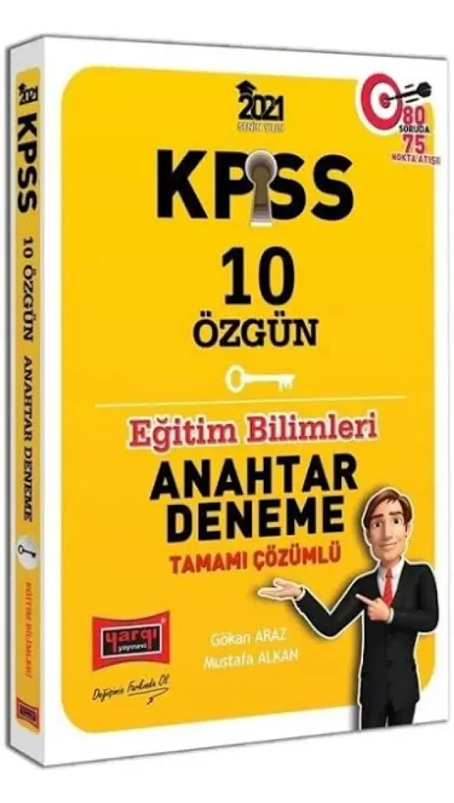 Yargı Yayınevi 2021 KPSS Eğitim Bilimleri Tamamı Çözümlü 10 Özgün Anahtar Deneme