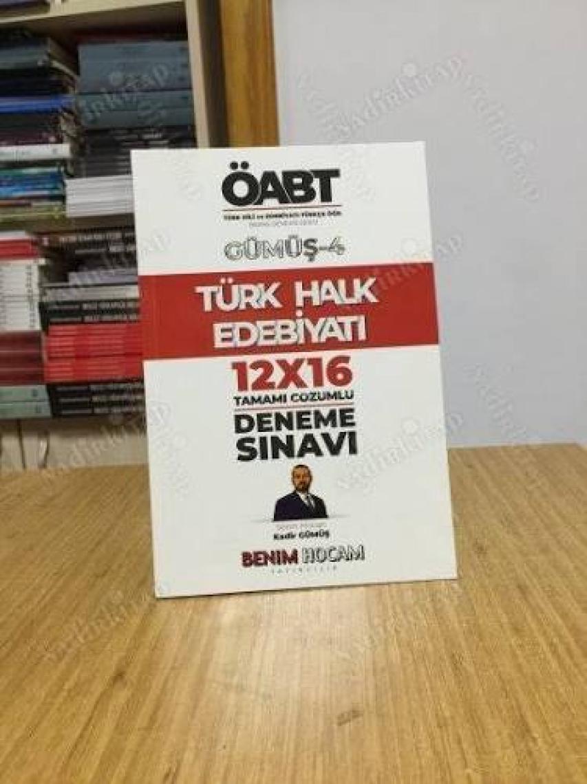 Benim Hocam Yayınları 2022 Gümüş Serisi 4 ÖABT Türk Dili ve Edebiyatı Türk Halk Edebiyatı 12x16 Deneme Sınavı