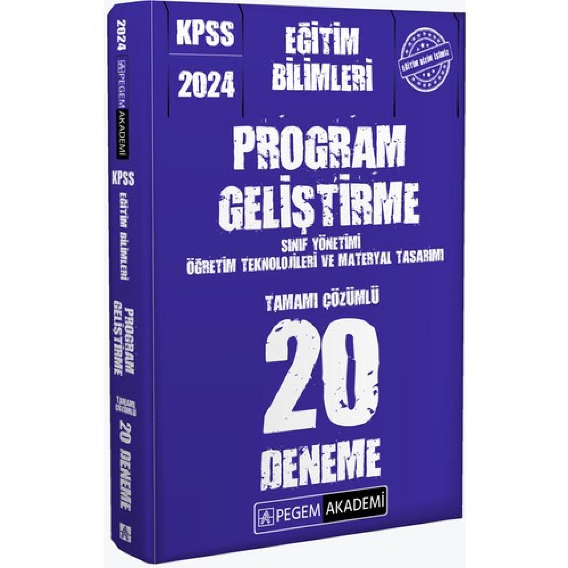 Pegem Akademi Yayıncılık KPSS 2024 Eğitim Bilimleri Program Geliştirme 20 Deneme
