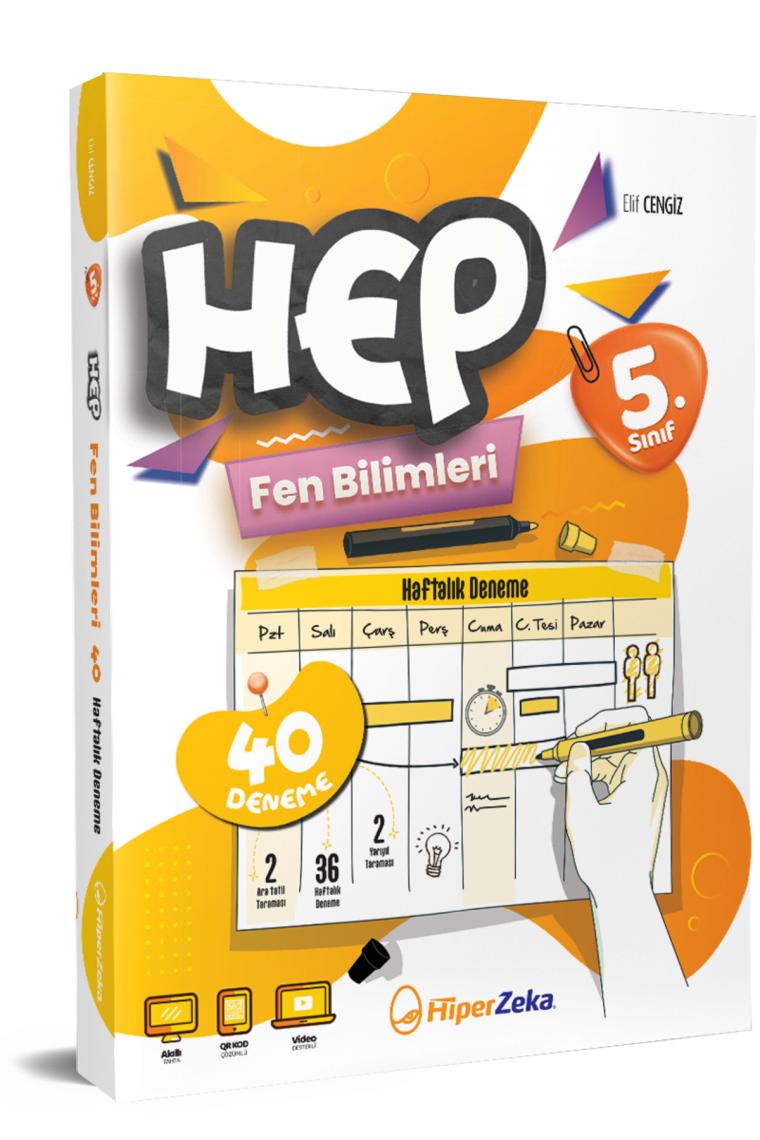 5. Sınıf Haftalık Hep Fen Bilimleri 40 Deneme