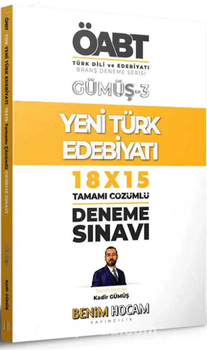 Benim Hocam Yayınları  2023 Gümüş Serisi 3 ÖABT Türk Dili ve Edebiyatı Yeni Türk Edebiyatı 18x16 Deneme Sınavı