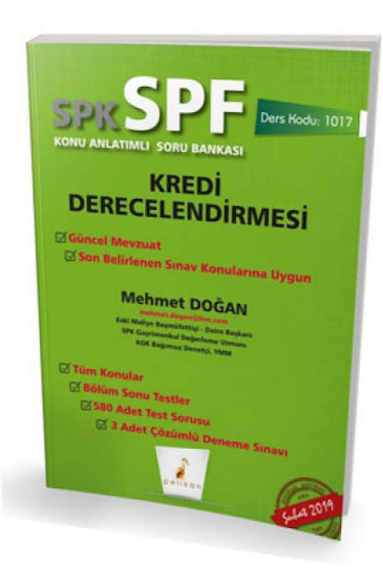 Pelikan Yayınları SPK  - SPF Kredi Derecelendirmesi Konu Anlatımlı Soru Bankası 1017