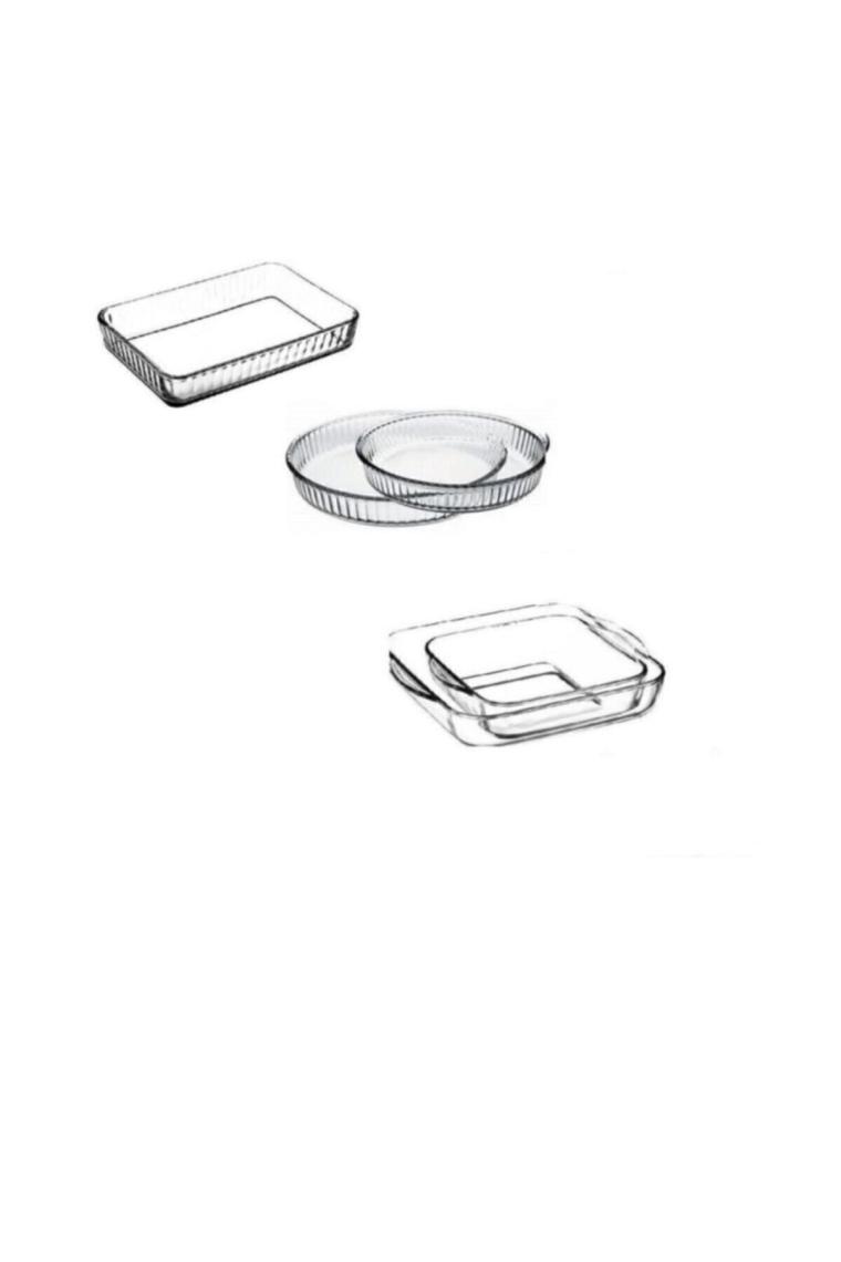 Borcam Fırın Tepsisi - 5'li Borcam Set 159028-5 088oa 091oa 061oa Fma03121 Fma04596 322