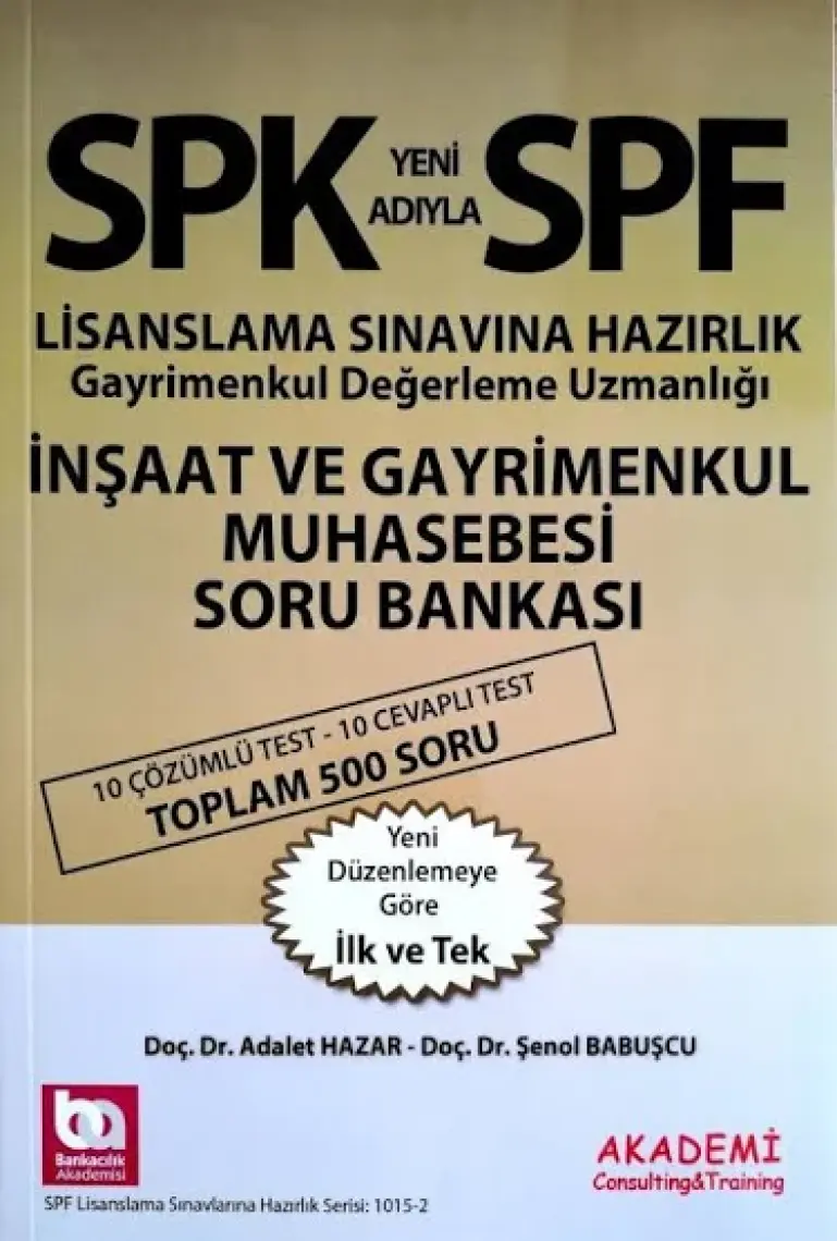 SPK İnşaat ve Gayrimenkul Muhasebesi Deneme Sınavı