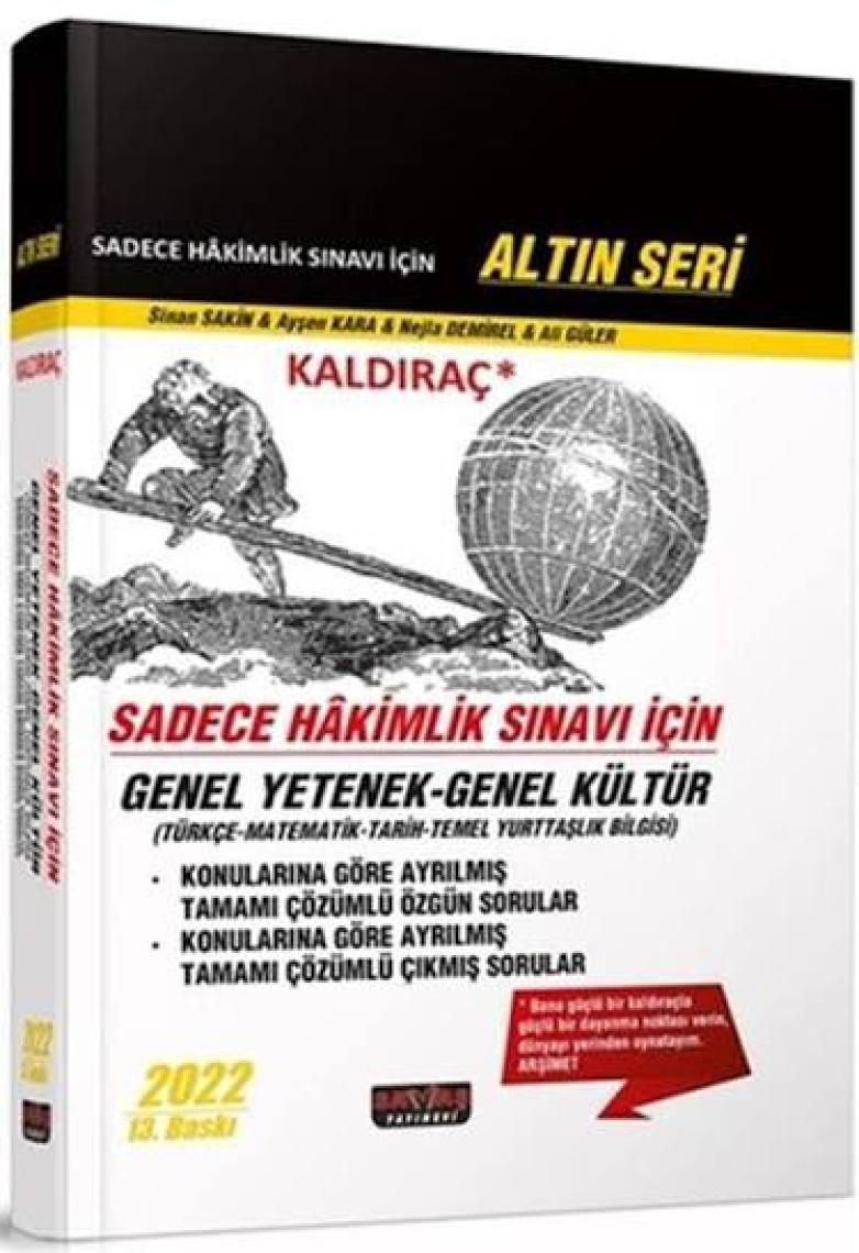 Savaş Yayınevi Kaldıraç Hakimlik Için Genel Yetenek Genel Kültür Soru Bankası