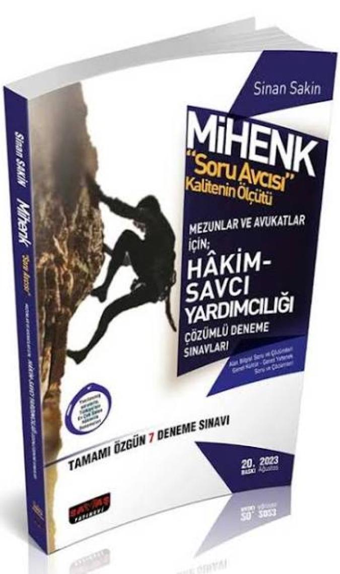 Savaş Yayınevi Mihenk Soru Avcısı Adli Hakimlik 7 Deneme
