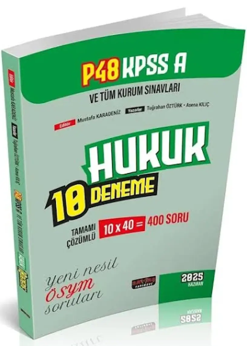 P48 Kpss A Grubu Hukuk 10 Deneme Tamamı Çözümlü Savaş Yayınları 2025