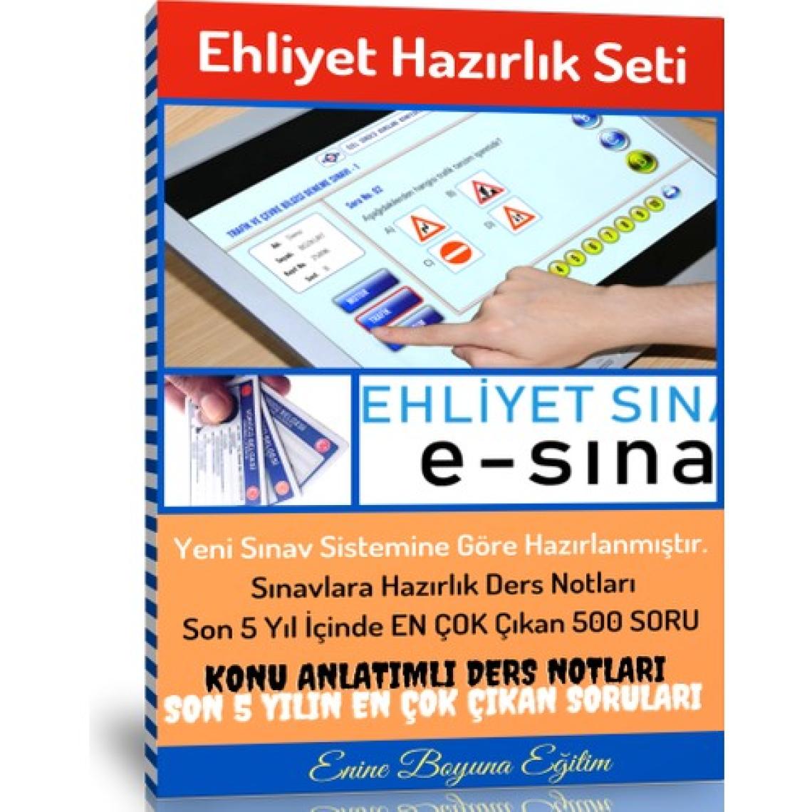 Enine Boyuna Eğitim Ehliyet Hazırlık Seti (Ehliyet Kitabı ve 500 Soruluk Deneme)