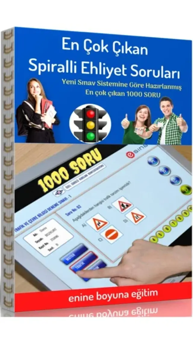 Enine Boyuna Eğitim En Çok Çıkan Ehliyet Soruları (1000 Soru)
