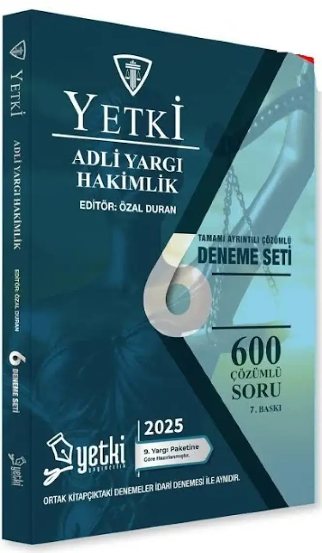 Yetki Yayınları Adli Yargı 6 Deneme Seti 2023