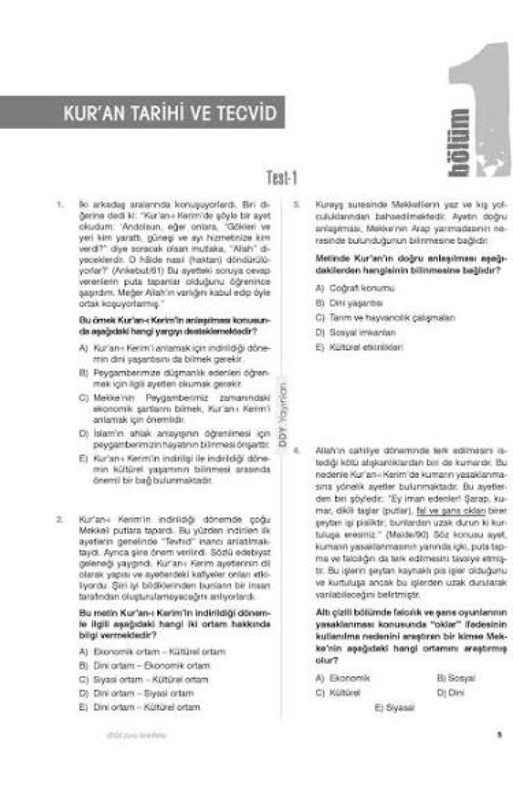 Ddy Yayınları  DHBT Koz Lisans Önlisans Soru Bankası