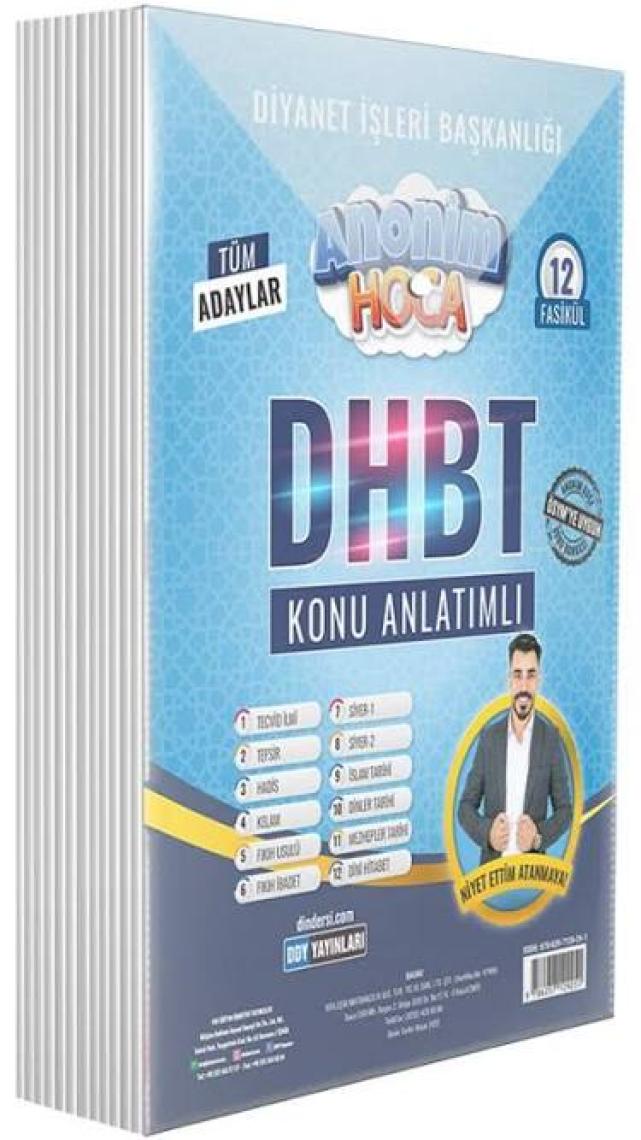 Ddy Yayınları Anonim Hoca Dhbt Konu Anlatımlı