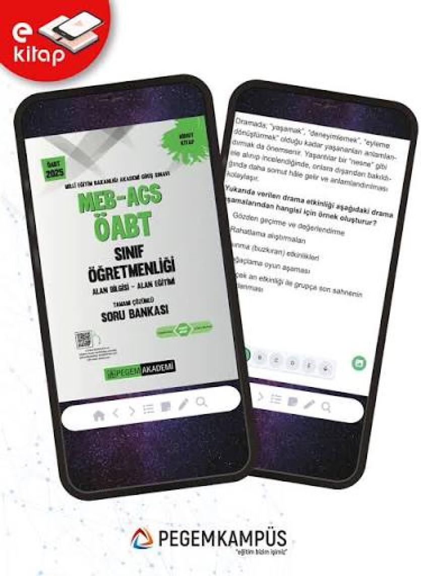 Pegem Akademi Yayıncılık 2025 MEB-AGS-ÖABT Sınıf Öğretmenliği Tamamı Çözümlü Soru Bankası
